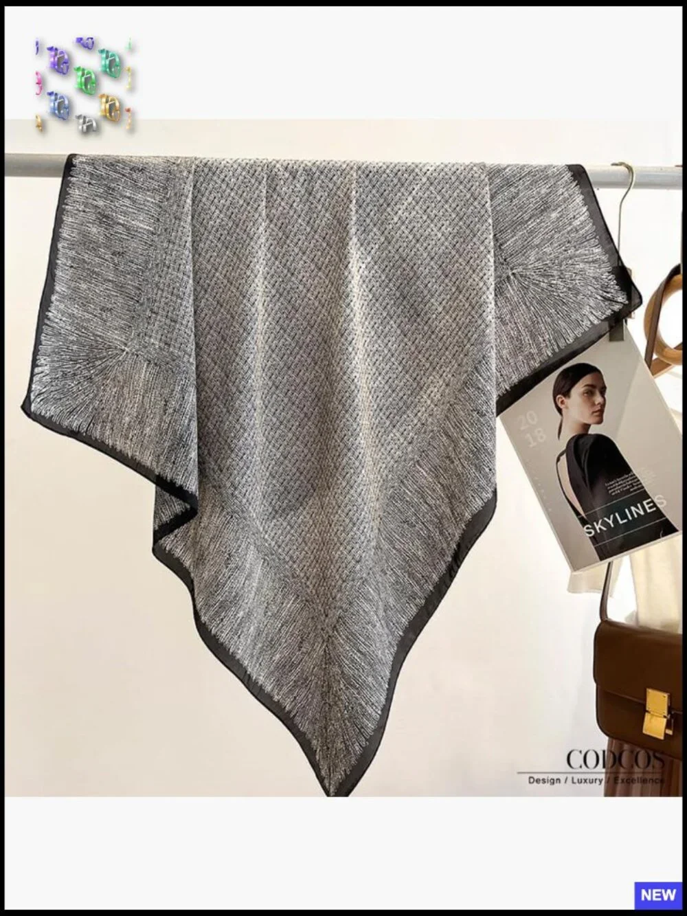 Large Square Silk Like Head Scarf 35in Hair Wrap Bandana Versatile